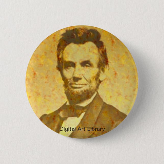 Lincoln 1864 Portrait Pinback Button (Front)