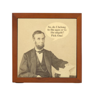 Lincoln Ages or Angels Historic Quote Desk Organizer