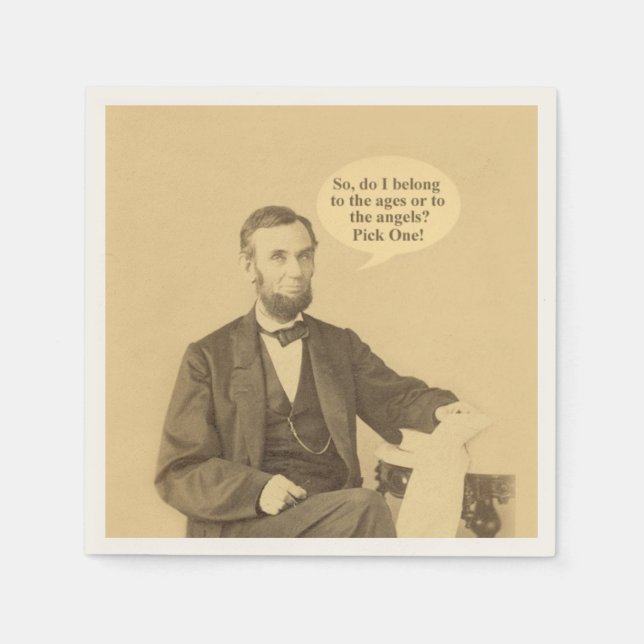 Lincoln Ages or Angels Historic Quote Paper Napkins (Front)