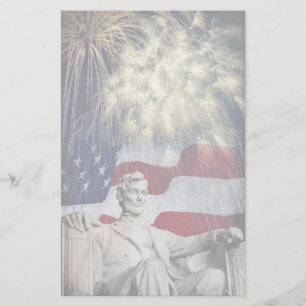 Lincoln and Fireworks Stationery