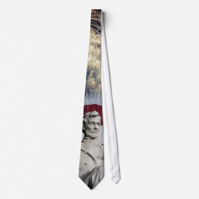 Lincoln and Fireworks Tie (Front)