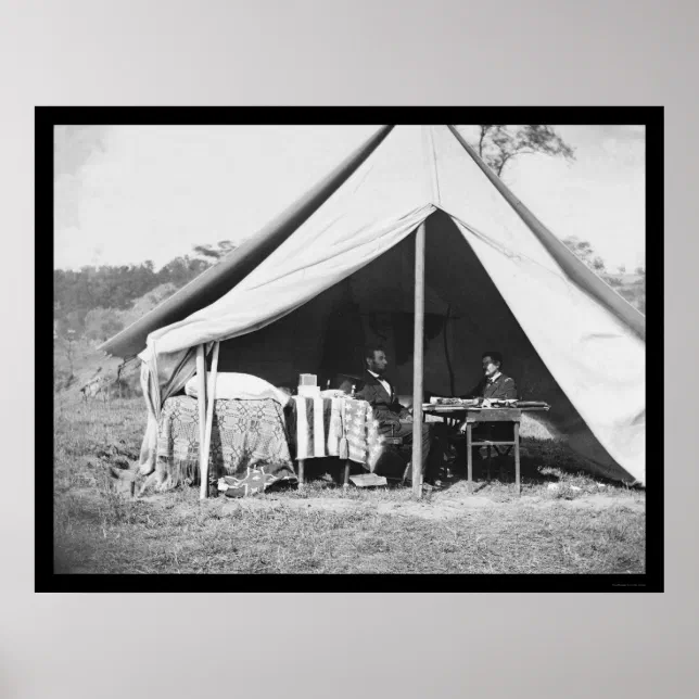 Lincoln and McClellan at Antietam 1862 Poster | Zazzle