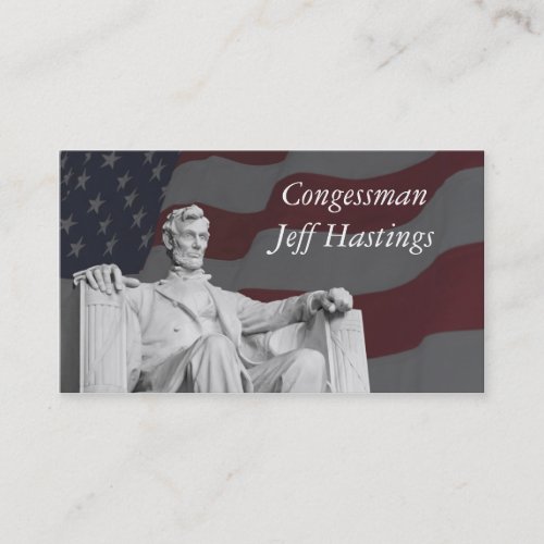 Lincoln and the Flag Business Card