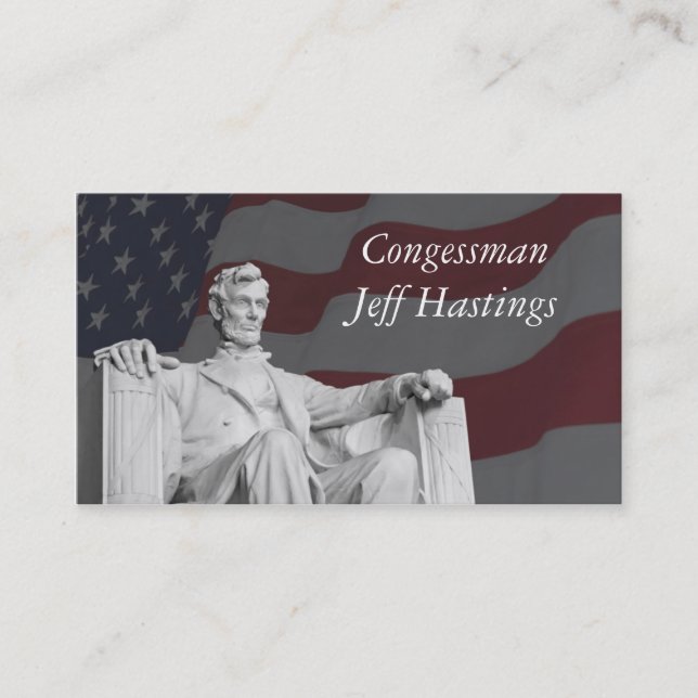 Lincoln and the Flag Business Card (Front)