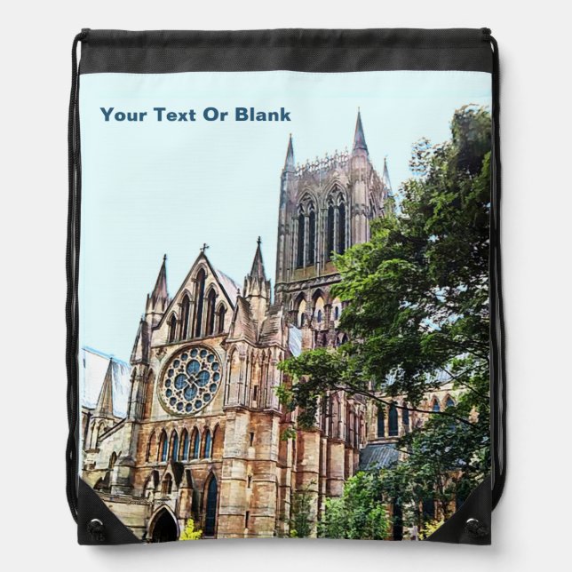 Lincoln Cathedral Drawstring Bag (Front)