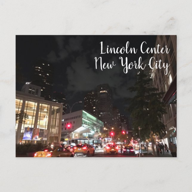 Lincoln Center New York City NYC Photography Postcard (Front)