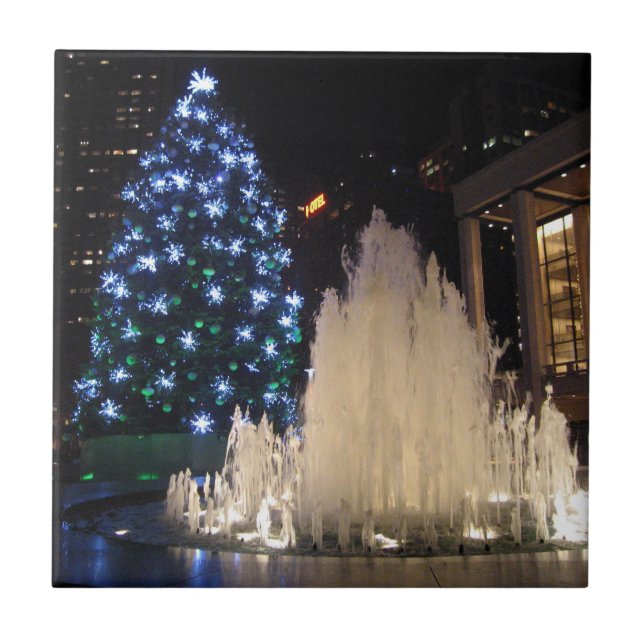 Lincoln Center's Christmas Tree -  Ceramic Tile (Front)