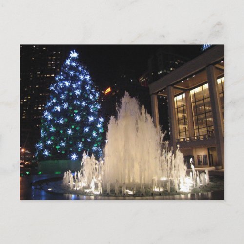 Lincoln Centers Christmas Tree _ postcard 