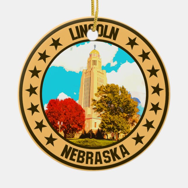 Lincoln                                            ceramic ornament (Front)