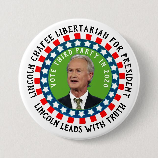 Lincoln Chafee for President 2020 Button (Front)