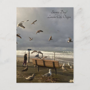 Lincoln City, Oregon Holiday Postcard