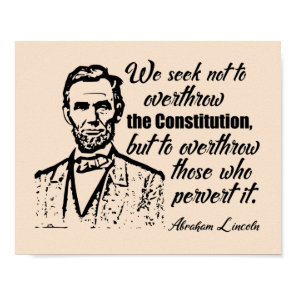 Lincoln Constitution Quote Poster