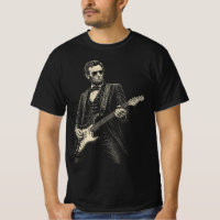 Lincoln Cool Guitarist Vintage Engraving