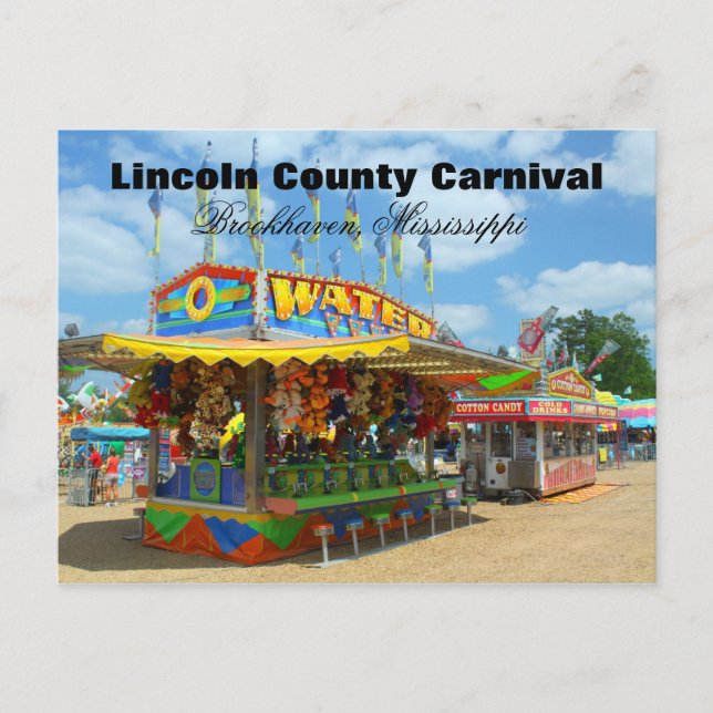 Lincoln County Carnival - Brookhaven, Mississippi Postcard (Front)