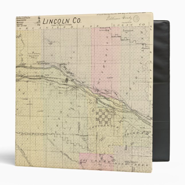 Lincoln County, Nebraska 3 Ring Binder (Front/Inside)