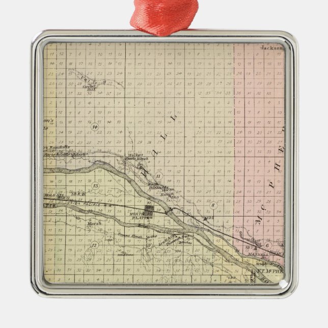 Lincoln County, Nebraska Metal Ornament (Front)