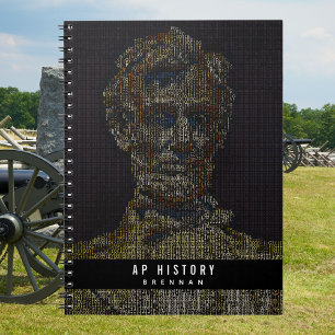 Lincoln Digital Art Custom Back To School Notebook