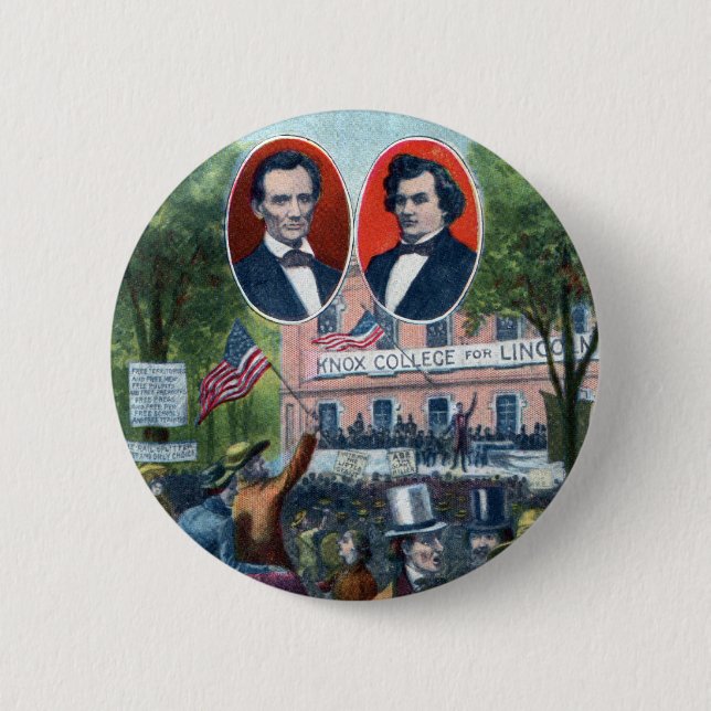 Lincoln-Douglas Debate of 1858 Pinback Button (Front)
