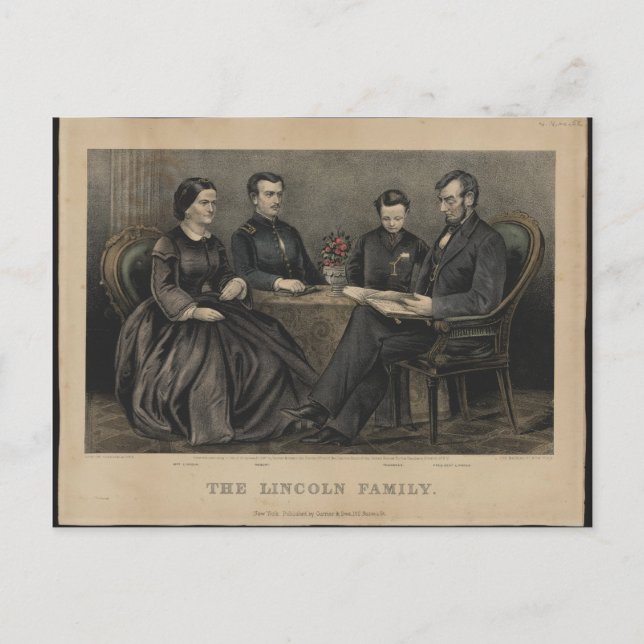 Lincoln Family Postcard (Front)