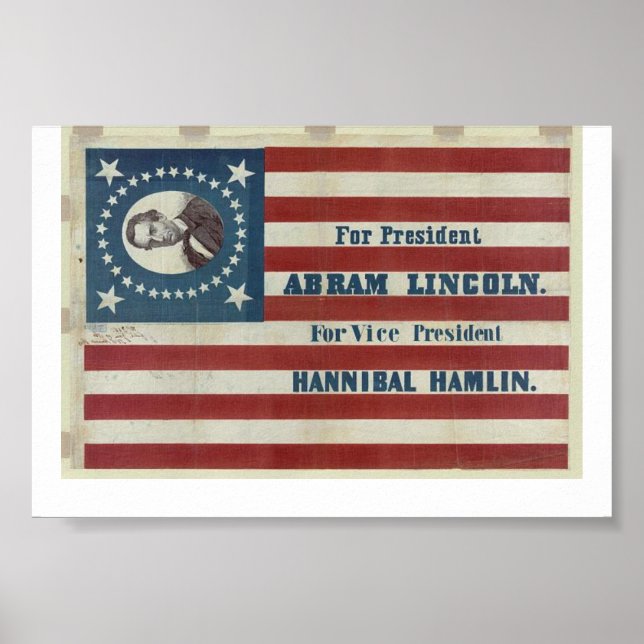 Lincoln For President 1860 Poster (Front)