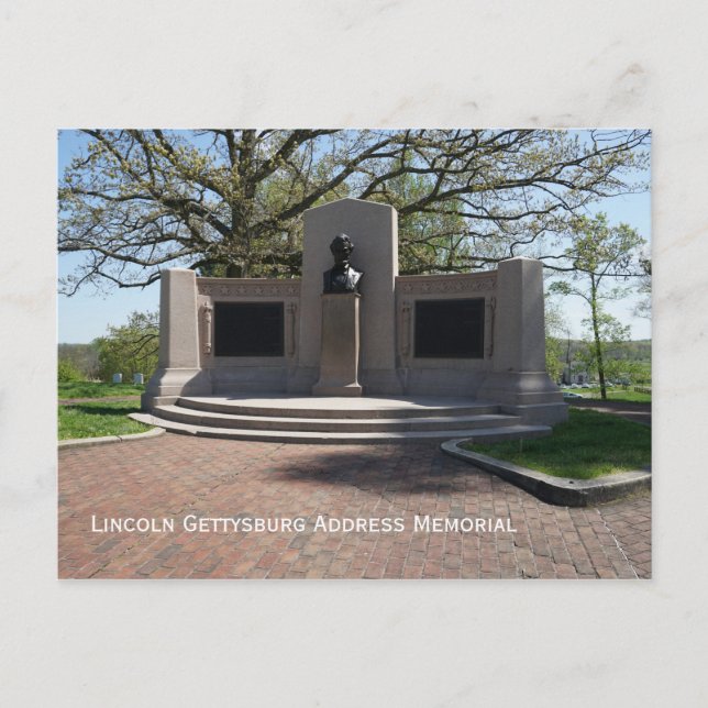 Lincoln Gettysburg Address Memorial Postcard (Front)