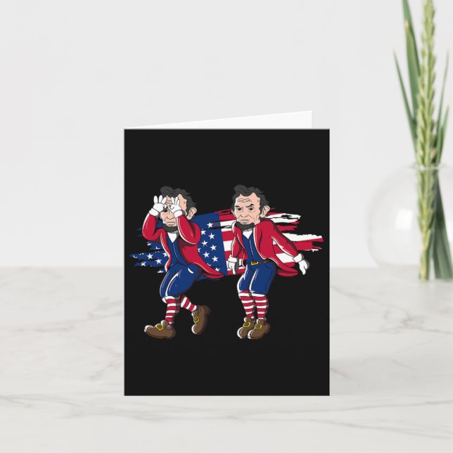 Lincoln Griddy American Flag 4th Of July  Card (Front)