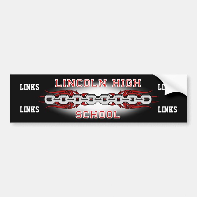 Lincoln High School Links Bumper sticker (Front)