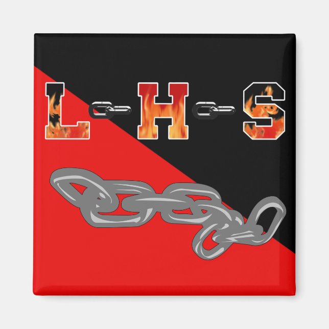 Lincoln High School Links Colors Magnet (Front)