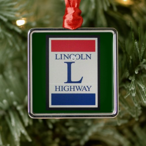 Lincoln Highway Road Sign Ornament