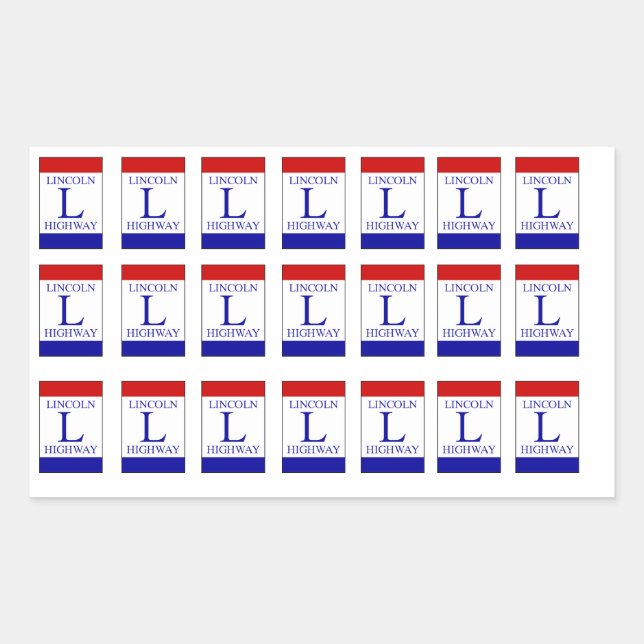 Lincoln Highway Traditional Colors Sticker (Front)