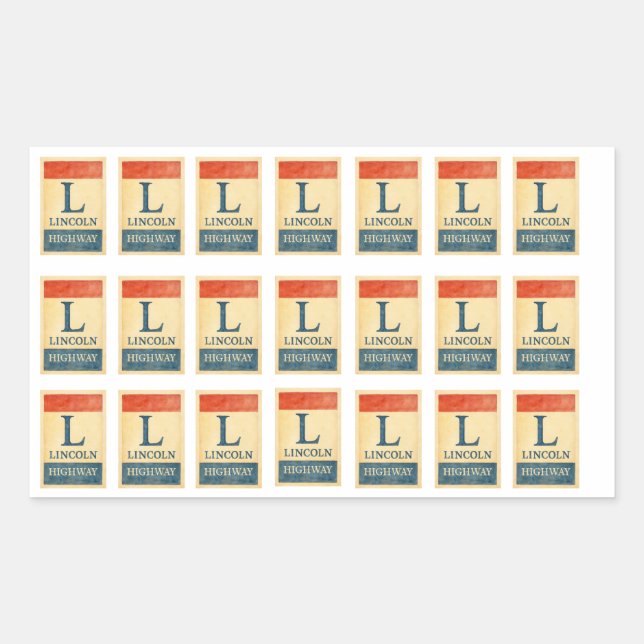 Lincoln Highway Watercolor Sticker (Front)