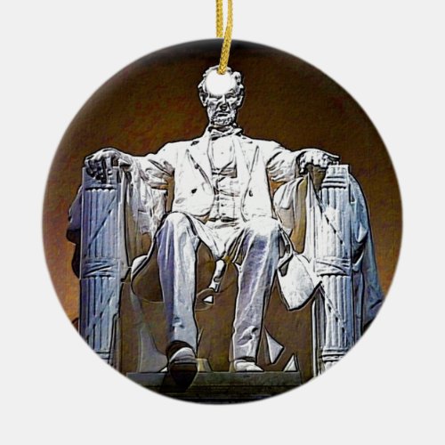 Lincoln II Ceramic Ornament