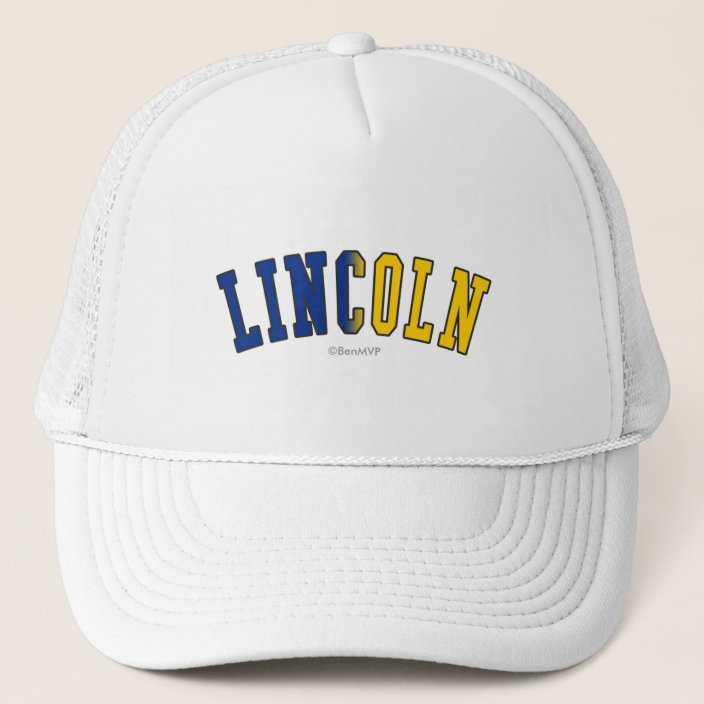 Lincoln in Nebraska State Flag Colors Hat