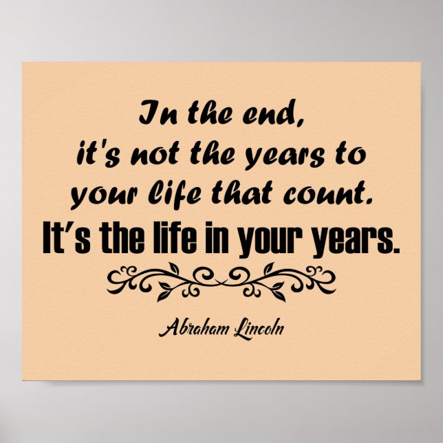 Lincoln Life Quote Poster (Front)