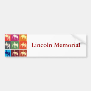 Lincoln Memorial Abstract Bumper Sticker