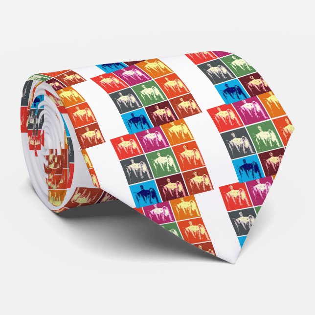 Lincoln Memorial Abstract Neck Tie (Rolled)