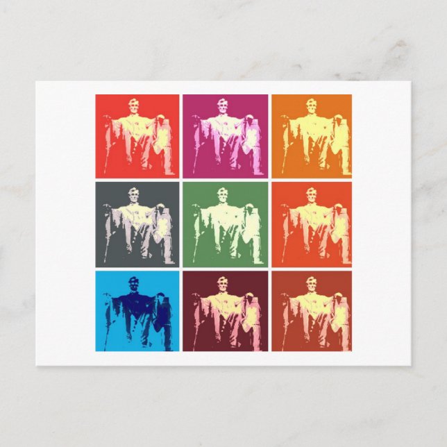 Lincoln Memorial Abstract Postcard (Front)
