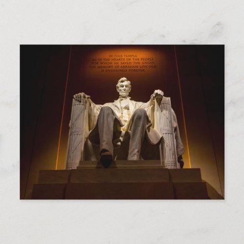 Lincoln Memorial At Night _ Washington DC Postcard