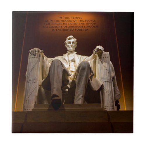 Lincoln Memorial At Night _ Washington DC Tile