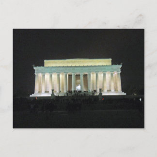 Lincoln Memorial at Night Washington DC 002 Postcard