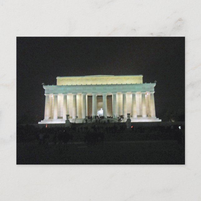 Lincoln Memorial at Night Washington DC 002 Postcard (Front)