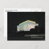 Lincoln Memorial at Night Washington DC Postcard (Front/Back)