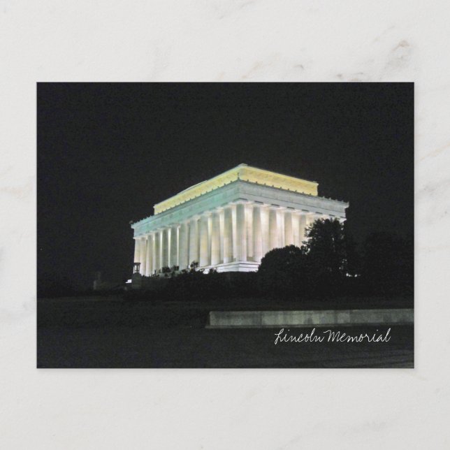 Lincoln Memorial at Night Washington DC Postcard (Front)