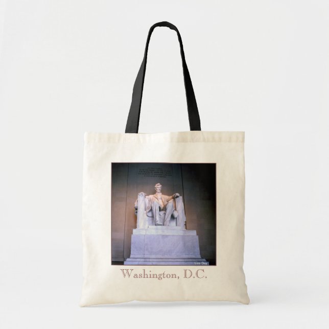 Lincoln Memorial Budget Canvas Tote (Front)