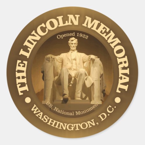 Lincoln Memorial Classic Round Sticker