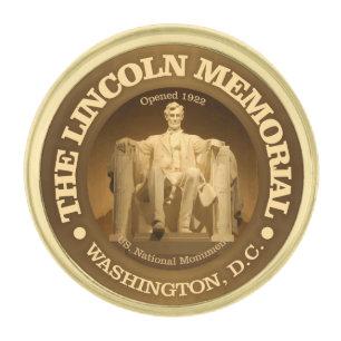 Lincoln Memorial Gold Finish Lapel Pin