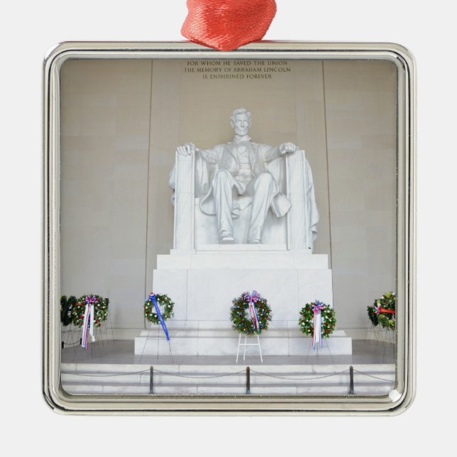 Lincoln Memorial. Metal Ornament (Front)