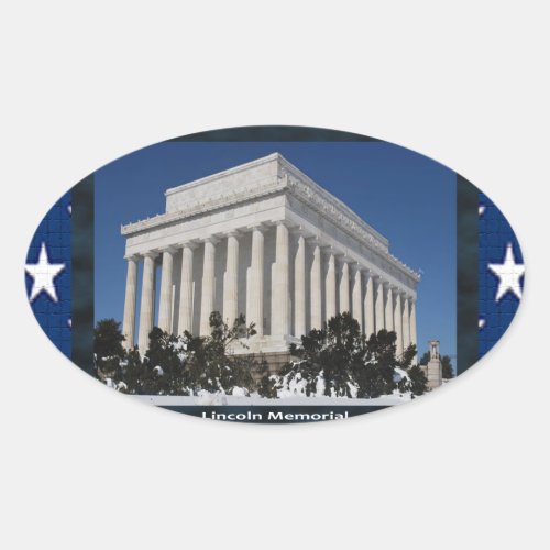 Lincoln Memorial Oval Sticker