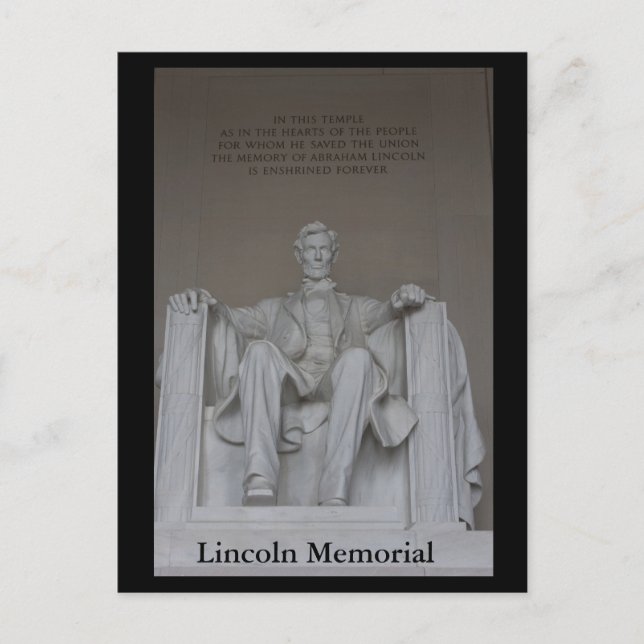 Lincoln Memorial Postcard (Front)