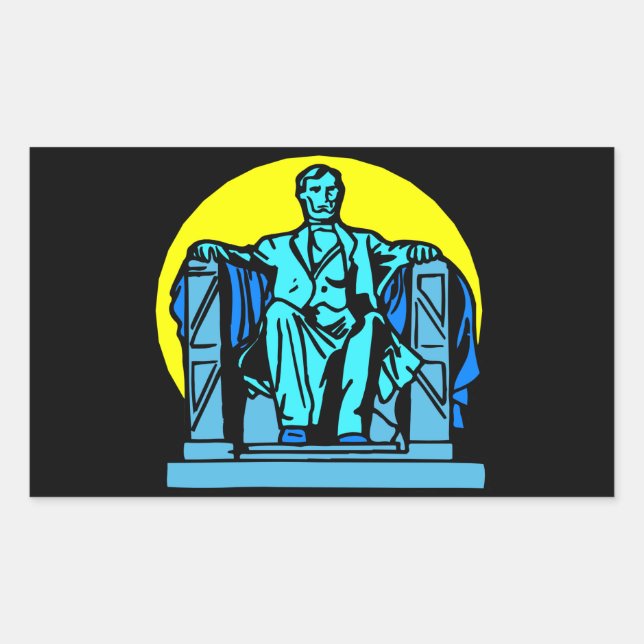 Lincoln Memorial Rectangular Sticker (Front)